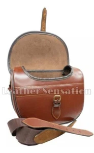 Bolsa de cartucho de cuero genuino de lujo para tiro caza escopeta bolsa de arcilla 100-125 - Imagen 1 de 8