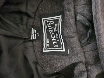 ROTHSCHILD Beautiful Gray Faux Wool Long Coat SZ 5T - Image 1 of 4