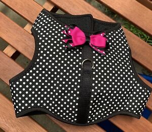 NEW TOP PAW PADDED VEST HARNESS - POLKA DOTS & BOW - SIZE MEDIUM
