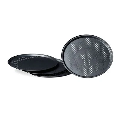 Pizzablech mit Perforation im Set runde Pizzabackbleche mit extra großem Durc... - Bild 1 von 4