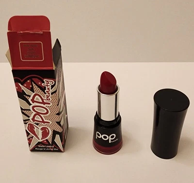 ❤️ POP BEAUTY Matte Velvet LIPSTIX Lipstick ❤️ SATIN Cozy Crimson NEW! - Image 1 of 4