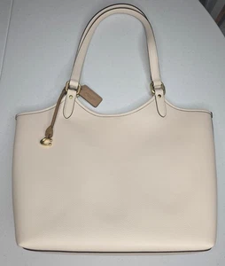 Coach Tagestasche poliertes Kiesel-Leder kreideweiß Farbe -1788 - Bild 1 von 9