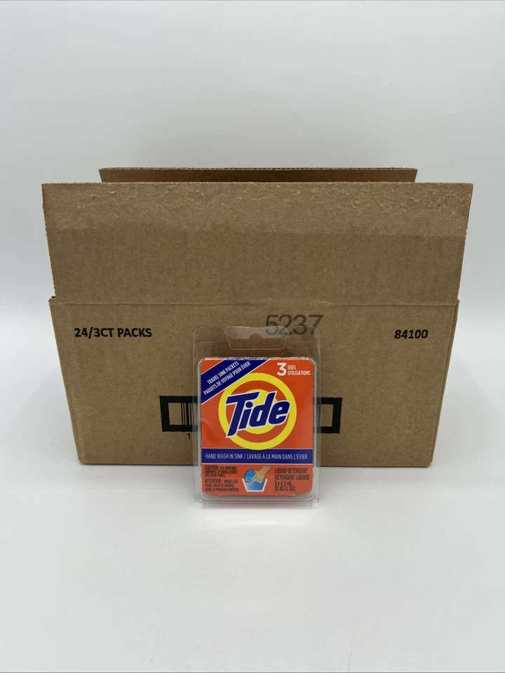 Tide Liquid Detergent 2x Ultra Travel Sink Packets