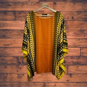 Bob Mackie Wearable Art Boho Kaftan Blouse 2X - Picture 1 of 6