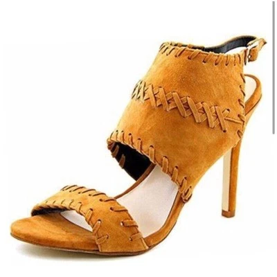 Nicole Miller Artelier 5,5 tacón alto con detalles de gamuza marrón con cordones Foto 1 de 4