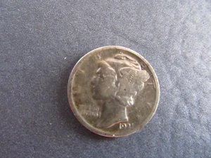 1921-P Merkur Groschen in Umlaufzustand G+ (0,900 Silber) - TATSÄCHLICHE ABGEBILDETE MÜNZE - Bild 1 von 2