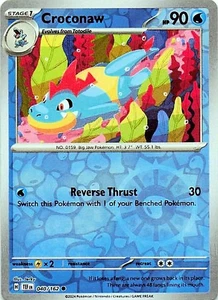 Croconaw 040/162 - REVERSE HOLO - SV05: Temporal Forces - NM - Picture 1 of 2