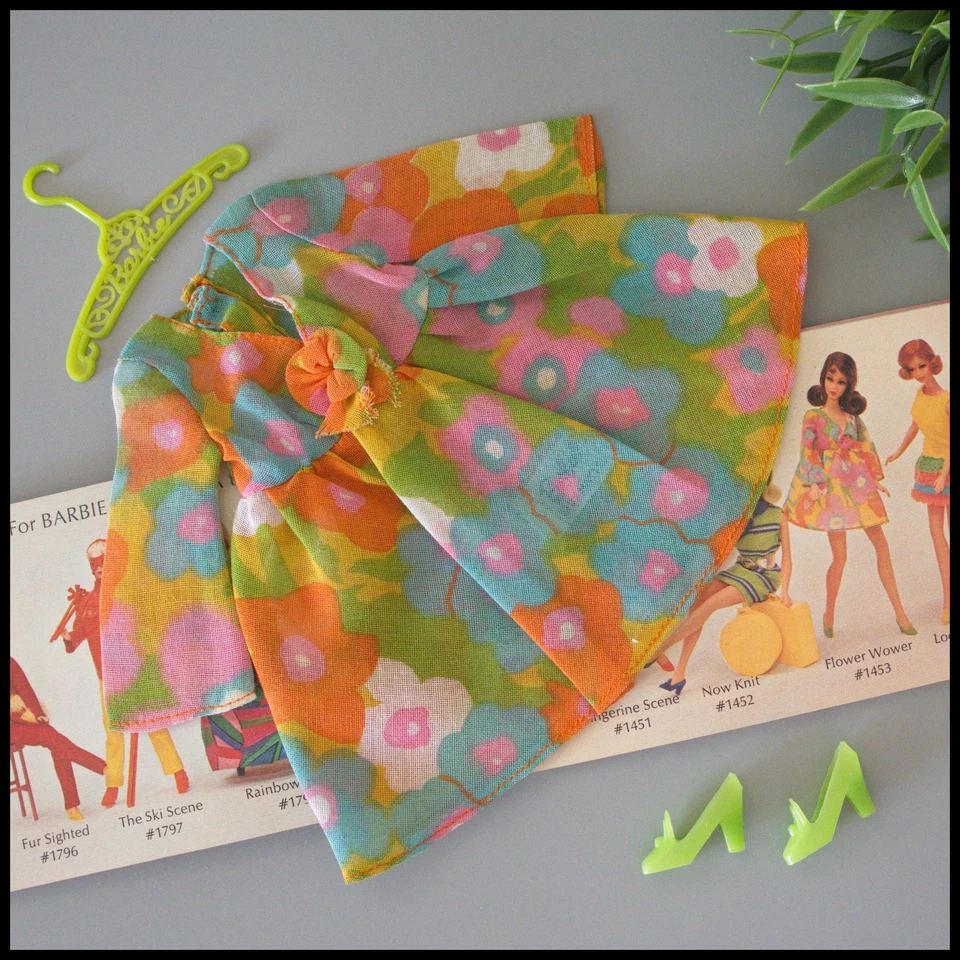 🌷Barbie Flower Wower #1453 Conjunto de Roupa Completo Vintage 1970 *ESTADO PERFEITO🌷 - Imagem 1 de 4