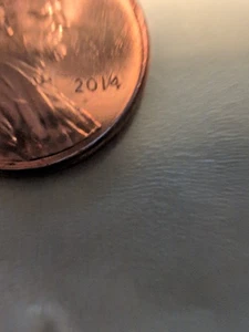 2014 Lincoln Shield Red 1C. Cud Error. Date appears as 201/4. - Picture 1 of 13