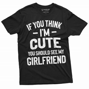 Para hombre Divertida Día de San Valentín Novio Camiseta deberías ver a mi novia Divertida - Imagen 1 de 9