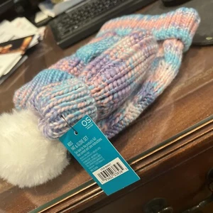 West Loop Set Cappello e Guanti per Bambini Bambina Maglia Multicolore - Foto 1 di 6