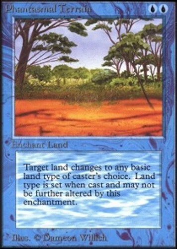 Phantasmal Terrain ~ Moderately Played Unlimited MTG Magic UltimateMTG Blue Card - Image 1 of 1