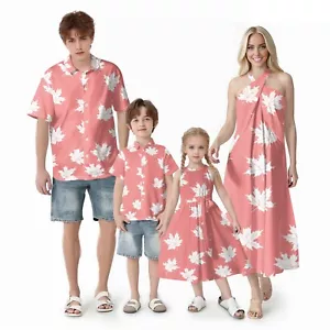 Matching Family Outfits Mommy and Me Summer Outfits Hawaii Boho Shirts Dress #04 - Picture 1 of 24
