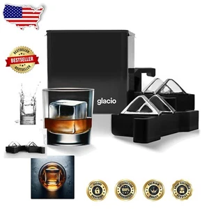 Molde para cubitos de hielo transparente sin BPA - Regalo ideal para amantes del whisky y camareros - Imagen 1 de 8