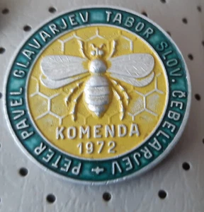 Bee bees Association Peter Pavel Komenda 1972 Slovenia vintage pin - Picture 1 of 1