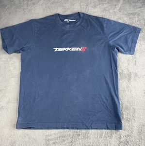 Uniqlo X Tekken Shirt Men's Large Blue Tekken 8 Video Game Graphic Short Sleeve - Picture 1 of 6