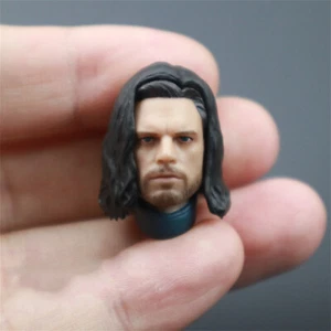 Winter Soldier Head Carved Bucky Barnes Head 1/12 Scale Fit SHF Action Figure - Picture 1 of 4