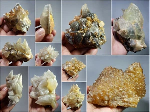 Natural Dog Tooth Calcite Clusters Crystal Specimens Lot 11Pcs 5.1kg - Picture 1 of 12