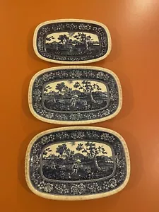 Villeroy & Boch Blue Rusticana 3 x längliche Teller 1947 1956 Made Franca-Saar - Bild 1 von 21