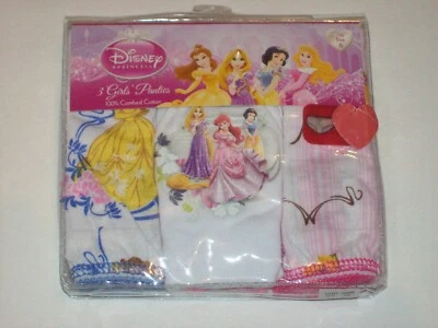 Disney Princess Underwear Underpants Girls 3 Pair Panty Pack 6 Snow White New - Image 1 of 2