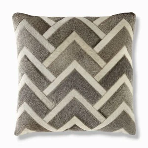 $100 Nourison Gray Arrowhead Chevron Decorative Euro Square Couch Pillow 20"Sq. - Picture 1 of 4