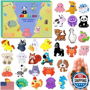 SUPINEEDO Animal Magnets - 30 Toddler Magnets for Refrigerator - Fridge Magne - Picture 1 of 5