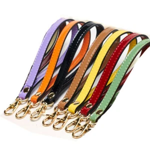 Purse Wristlet Pouch Bag Genuine Patent Leather Wallet Handle Strap - Picture 1 of 15