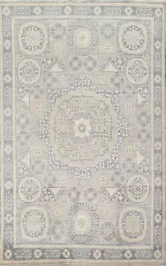 Vegetable Dye Geometric Khotan Oriental Area Rug 5x8 Hand-knotted Carpet - Picture 1 of 12