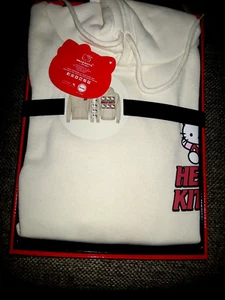 Hello Kitty Hoodie Sweatshirt Long Sleeve Off White Adult Size L New In Box - Picture 1 of 6