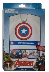 Marvel Avengers Captain America Accessory Set 1 Neckalce and 2 Rubber Bracelet - Picture 1 of 1