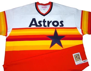 Vintage Authentic Nolan Ryan Astros Rainbow 1980 Mitchell & Ness Throwback Jersey  - Bild 1 von 5