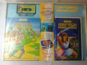 Hercules Treasure Chest OF Fun Good Times Book Audio & Video Cassette NIB (1997) - Foto 1 di 3