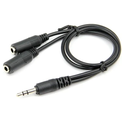 <BUY 2 Get 3rd FREE> 3.5mm Splitter Stereo Jack Plug Male to Female Y Cable Lead - Image 1 of 4