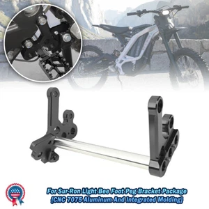 Black Foot Peg Brackets Package 7075 BILLET For Sur-Ron MX Light Bee For Segway - Imagen 1 de 11