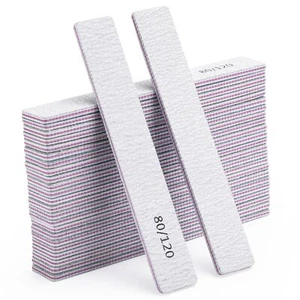 25 Pcs Nail Files for Acrylic Nails 80/120 Grit Double Sides Emery Boards Fin... - Picture 1 of 7