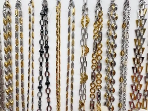 Großhandel 15 Stück Herren Damen Edelstahl Halskette Kette ohne Ständer - Bild 1 von 5