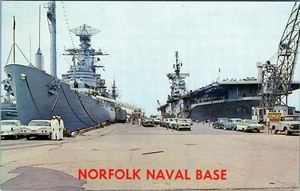 Norfolk Naval Base Virginia Postcard 48110-B Unposted - Picture 1 of 2