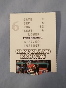 11-7-93 1993 Cleveland Browns v Denver Broncos Ticket *Bernie Kosar Final start - Picture 1 of 2