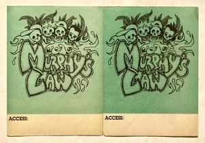 JUEGO DE PASAPORTE/PEGATINAS MURPHYS LAW VINTAGE AÑOS 90 2 SIN USAR 4 CALAVERAS LOGO TODO ACCESO NYHC - Imagen 1 de 2