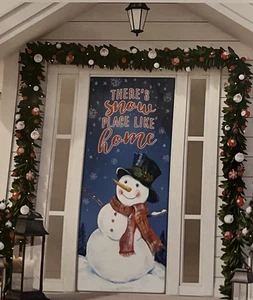 Christmas Door Cover 30x72 Snowman Door Cover Snowman Christmas Door Cover 30x72 - Picture 1 of 2