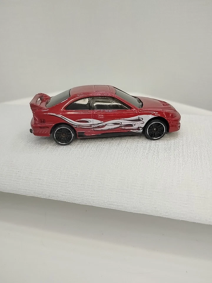 2000 Hot Wheels Honda Civic Si Dark Red w/Black PR5 & White Flames - Loose - Image 1 of 4