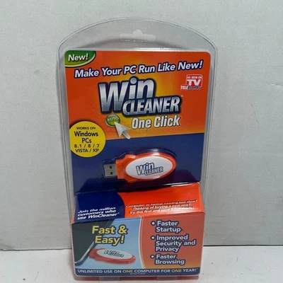 Win Cleaner One Click Professional USB Computer Clean Repair for PC. 8/XP/Vista. - Image 1 of 4