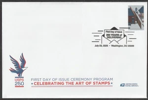 US 6023p 250 Years of Delivering carrier checks time Ceremony Program FDC 2025 - Bild 1 von 3