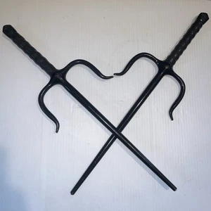 Sai’s x2 negro con mango amortiguador negro - Excelente, resistente - Imagen 1 de 7