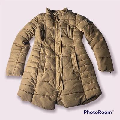 Diesel Mujer Manga Larga Puffer Manga Larga Plumón Chaqueta Abrigo Tostado Talla Pequeña Foto 1 de 4