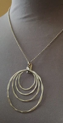 RLM Studio Sterling Silver Pendant Necklace Modernist 925 With Extender 16"-18" - Image 1 of 4