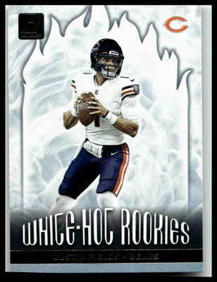 2021 Donruss #WHR-JFI Justin Fields Chicago Bears White-Hot Rookies - Image 1 of 2