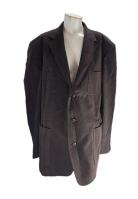 Blazer masculino Brooks Brothers extra grande marrom algodão clássico veludo para fumar - Imagem 1 de 4