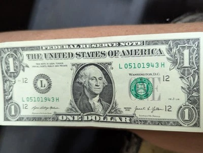 One Dollar Birthday Note MAY 10, 1943 .. 5/10/1943  Fancy  Serial Number $1 - Image 1 of 2