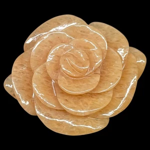 298 Cts Natural Peach Amazonite Rose Carving Unique Floral Design Huge Gemstone - Picture 1 of 11